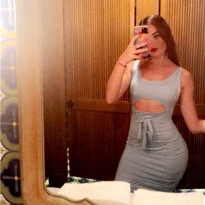 Baby blue club dress